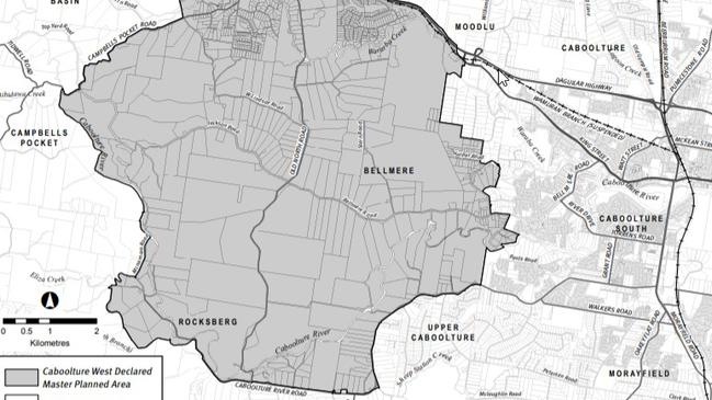 Caboolture West satellite city local plan map.