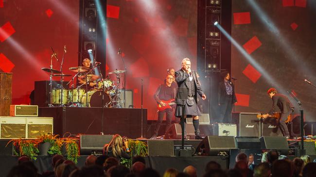 Jimmy Barnes performs at the state memorial to Michael Gudinski held at Rod Laver Arena in Melbourne on March 24 2021. Picture: Mushroom Creative House