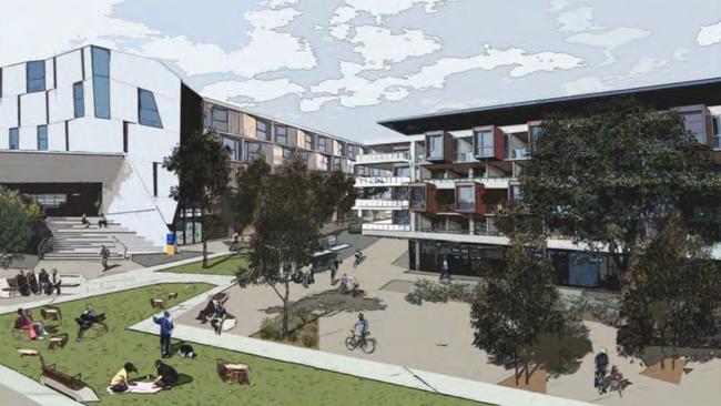 An artist's impression of what the future interface to Lewis Park, Wantirna South could look like.