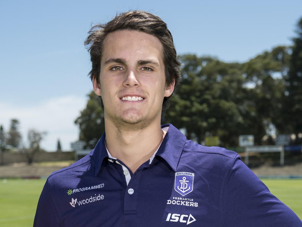 Harley Balic after he was drafted by Fremantle.