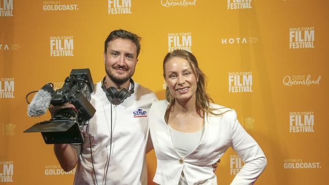 Diamond of the Sea filmmaker Jack Lawrence and Bonnie Hancock. Picture: Glenn Campbell