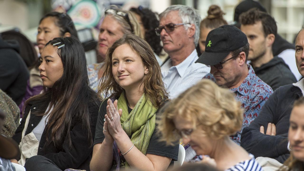 The crowd watches a performance during the Manly Jazz festival. PPicture: Troy Snook