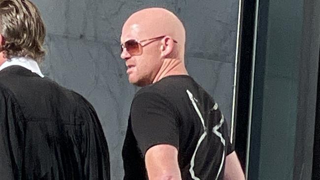 Abbotsford man Wayne Robinson (right), 43, outside Ballarat County Court on Tuesday.