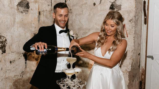 Instead of a cake, why not have a champagne tower. Photo: Miranda Stokkel