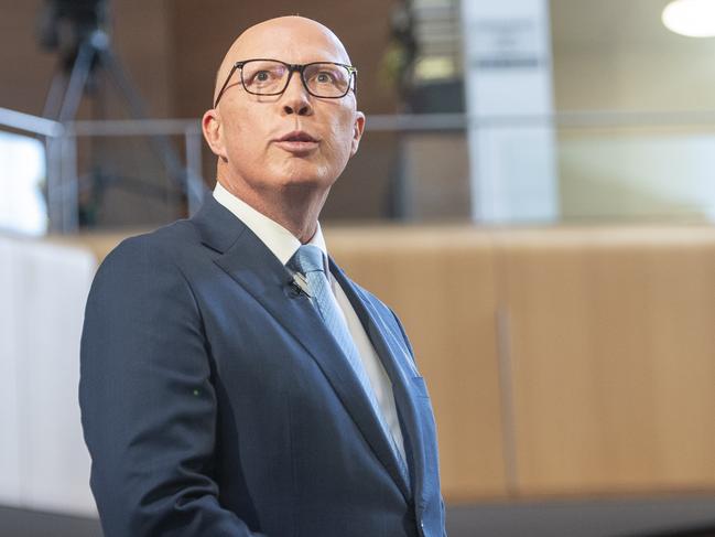 Federal Opposition Leader Peter Dutton attends the Sky News anti-Semitism summit in Sydney. Picture: Jeremy Piper