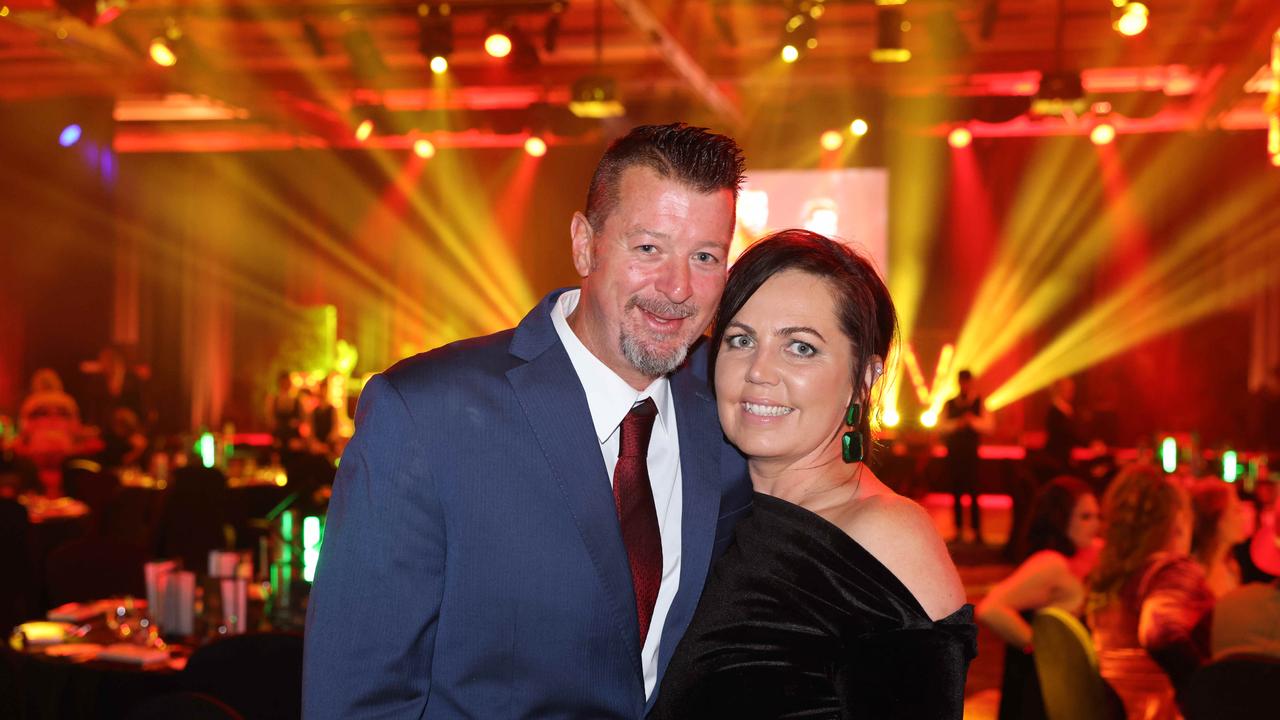 Zoran Zlatic and Sally Eggleston at the Gold Coast Suns Club Champions Awards Night at The Star Gold Coast. Picture, Portia Large