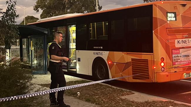 The crime scene in Templestowe where the stabbing occurred. Picture: Fergus Ellis