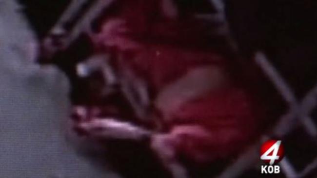 The video shows the man writhing in pain in the shared cell. Image: KOB