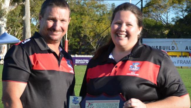 Murray and Kristy Pendlebury, who is Victoria Point Sharks president.