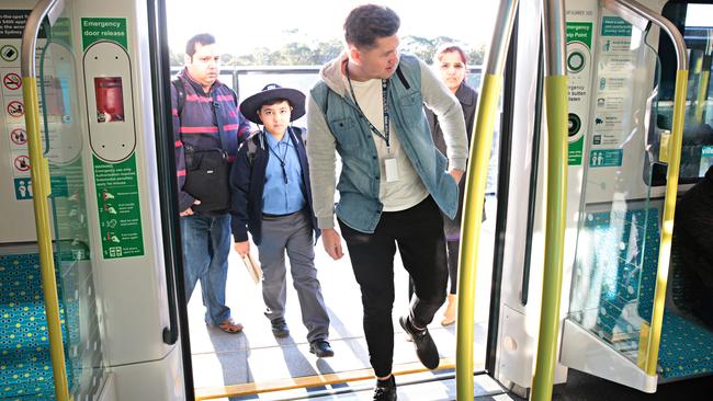 The Sydney Metro Northwest has opened its first official day without a glitch. Picture: Matthew Vasilescu