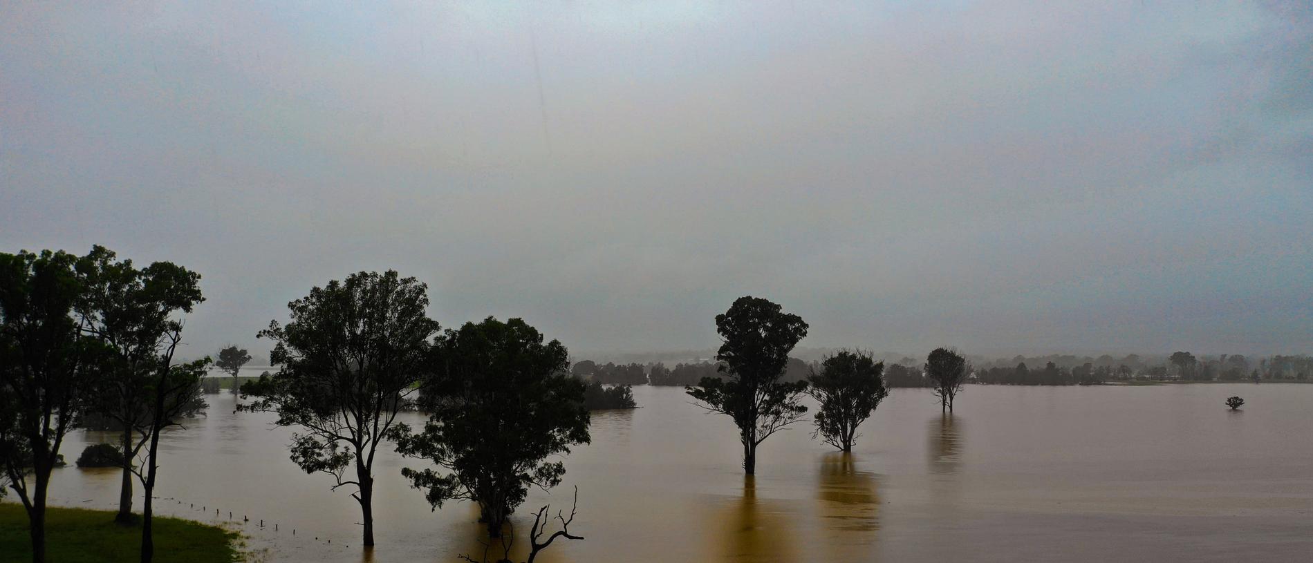 Spectacular drone footage of the flooding near Coutts Crossing as major flooding hit the area by drone photographer Sharn Domatas