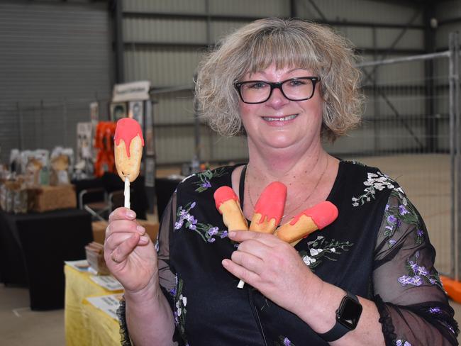 Angela Ingram with gourmet dog treats at the Mackay Show. Picture: Lillian Watkins