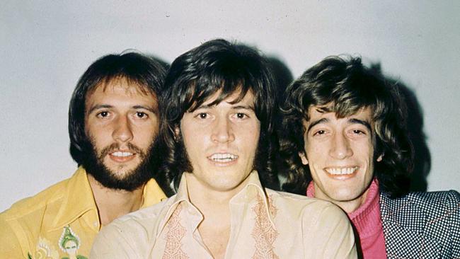 Maurice Gibb, Barry Gibb and Robin Gibb The Bee Gees, Britain 1970. Picture: Supplied/South Coast Press/Shutterstock