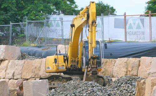 Earthworks were under way at the Gracemere Shopping Centre site yesterday. Picture: CHRIS ISON CI--