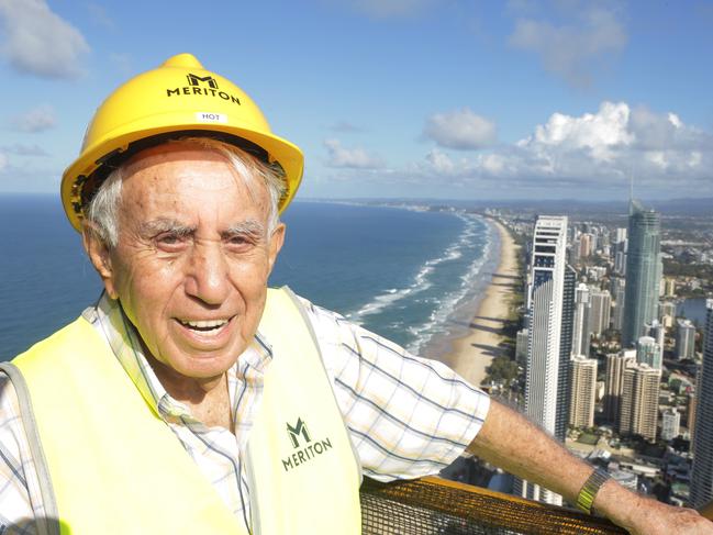 Harry Triguboff  atop the 76-floor Ocean tower