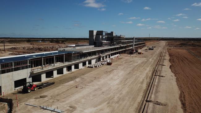 Aerial photos of the construction progress at The Bend Motorsport Park. Picture: Simon Rogers