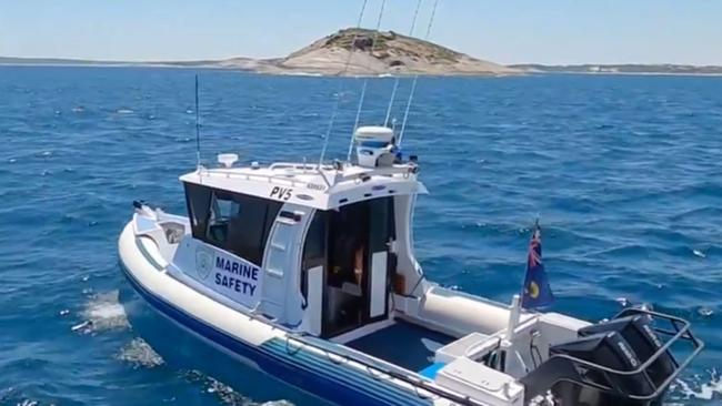 Esperance police Senior Sergeant Chris Taylor said drone footage taken by a person on the beach showed there was a lot of blood in the water, a shark and other things people did not need to see. Picture: 9News