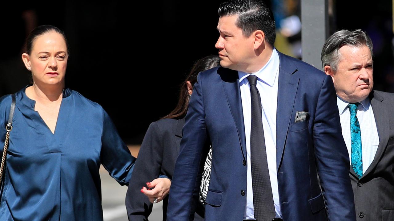 Ryan Bayldon-Lumsden’s mother Katrina with her brother and sister-in law at the Supreme Court bail application. Picture: NCA NewsWire / Scott Powick