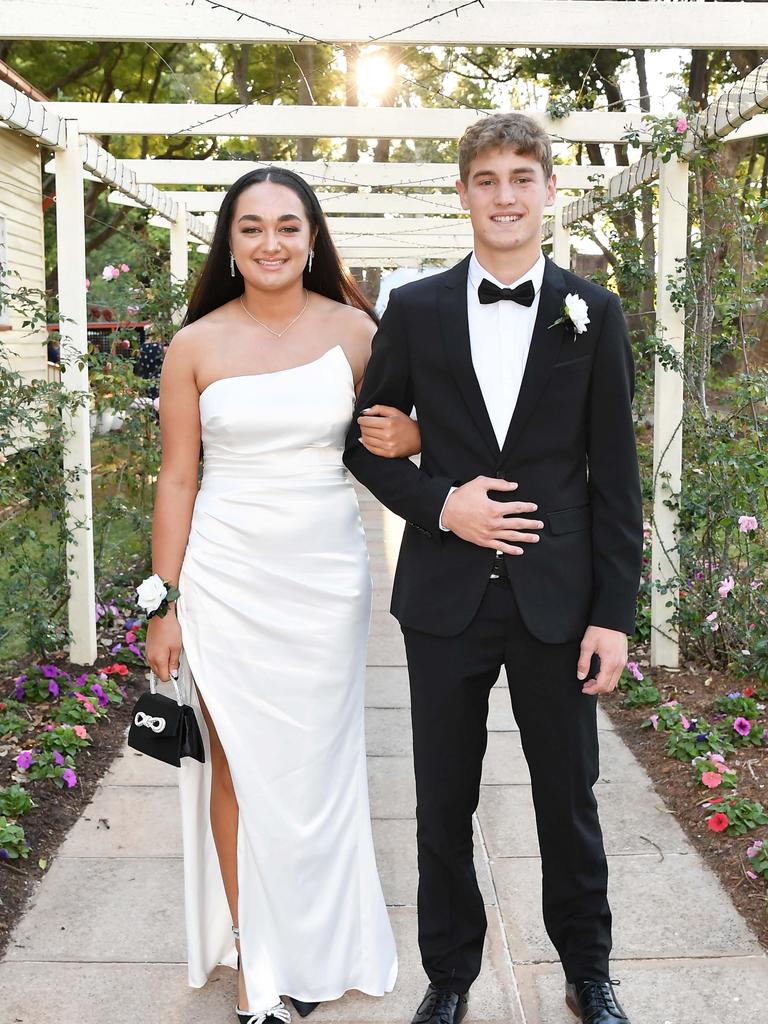 Halle Webster and Ashton Wilson at Glennie School Formal. Picture: Patrick Woods.