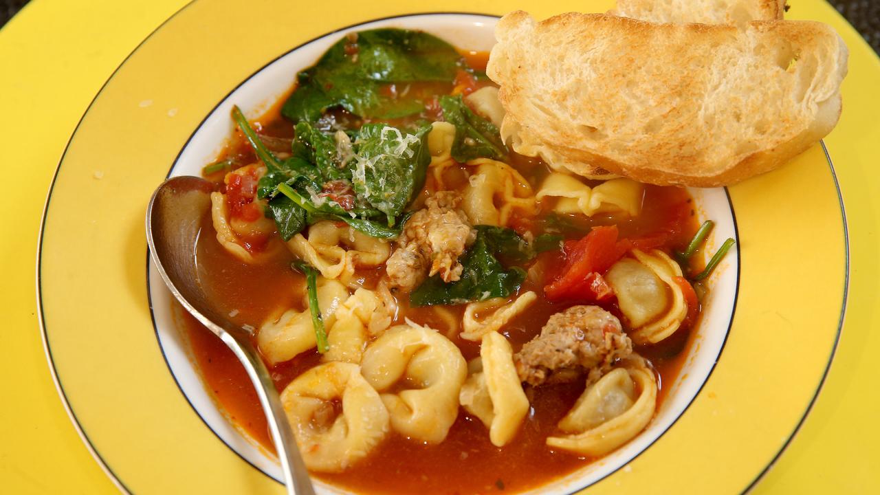 Slurp it up: Tortellini soup is a hearty winter dish. Picture: ANDY ROGERS