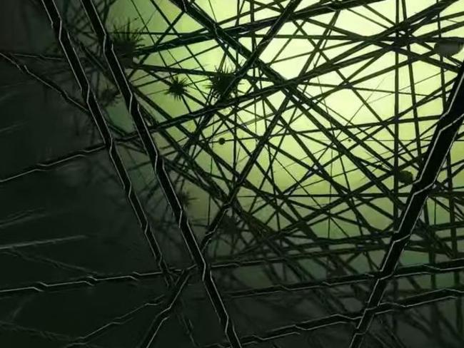 Weird spider web world in Sightline: The Chair.
