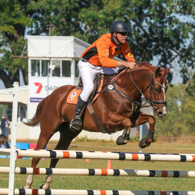 Gary Branson competing on the third and final day of the Royal Darwin Show. Picture: Glenn Campbell