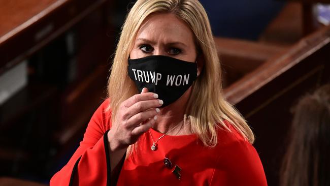 QAnon supporter Marjorie Taylor Greene. Picture: AFP.