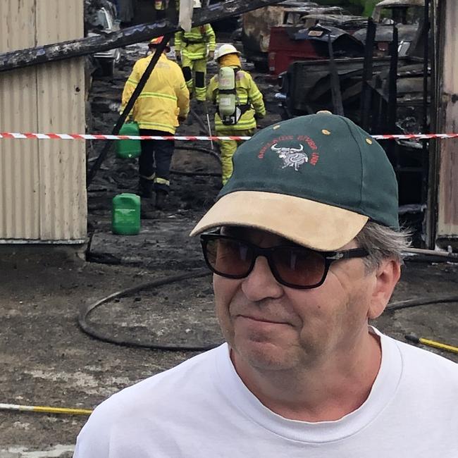 Michael Ossipoff, of Palm Beach, who lost four rare cars, including a 1962 Studebaker and a 1960 Austin Healy in the storage shed fire. Picture: Jim O'Rourke