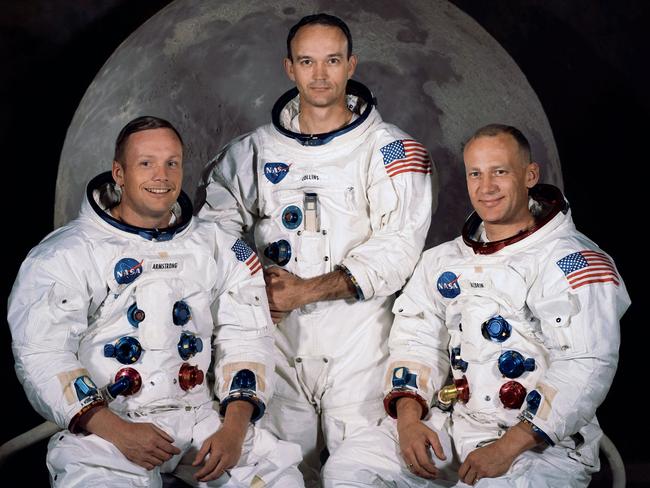 The Apollo 11 crew of Neil Armstrong, Michael Collins and Buzz Aldrin. Picture: AP/NASA.