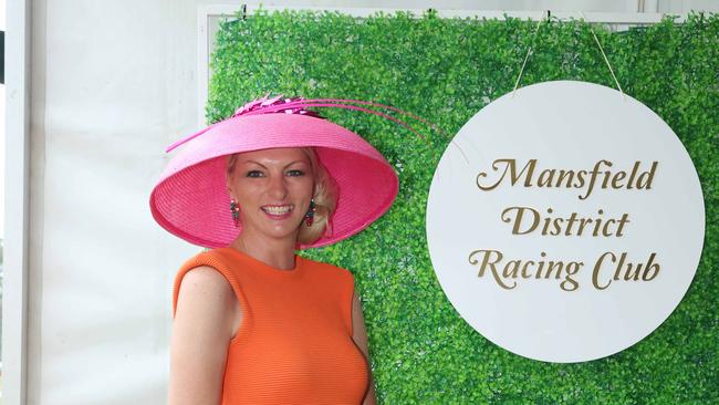 Karlie Owen attends the Mansfield Cup races. Picture: Brendan Beckett