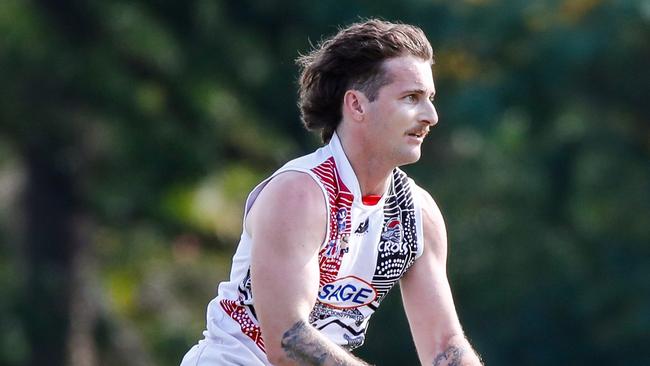 Former Southern Districts player Beau Schwarze is playing for Ouyen United again. Picture: Celina Whan / AFLNT Media