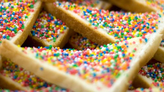 Chill - fairy bread, buttered white bread covered in sprinkles.