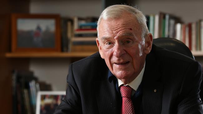 Former governor-general Bill Hayden in his office in Brisbane in 2016. Picture: Lyndon Mechielsen/The Australian