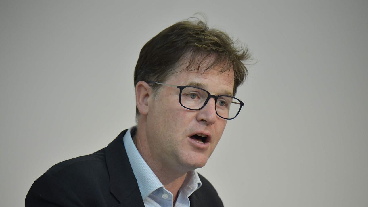 Facebook's head of global affairs Nick Clegg says the plan would be a ‘whack-a-mole’ nightmare for parents who would have to put the ban in place for every single app their child uses. Picture: AFP