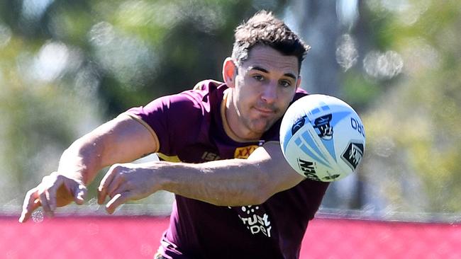 Billy Slater completed Queensland’s training session.