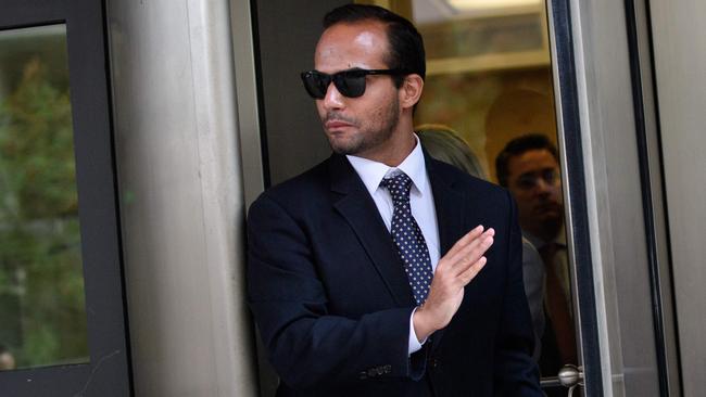 President Donald Trump's former campaign adviser George Papadopoulos who pleaded guilty to lying to federal investigators about his contacts with Russians. Picture: Mandel Ngam/AFP