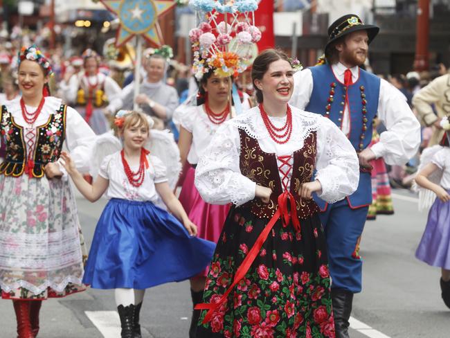 Oberek Polish Dance Group. Hobart Christmas Pageant 2024. Picture: Nikki Davis-Jones