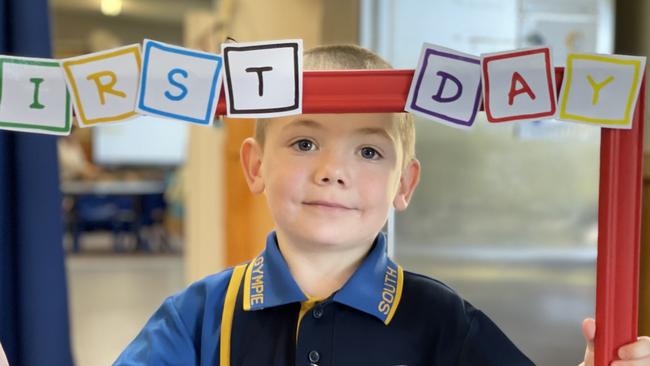 Ollie Anderson – Gympie South State School prep students on first day, Monday January 22, 2024.