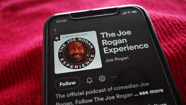 More than 100 episodes were removed from Spotify after racial slurs from Rogan were exposed, however almost all of them dated from before the pandemic. Picture: Mandel Ngan/AFP