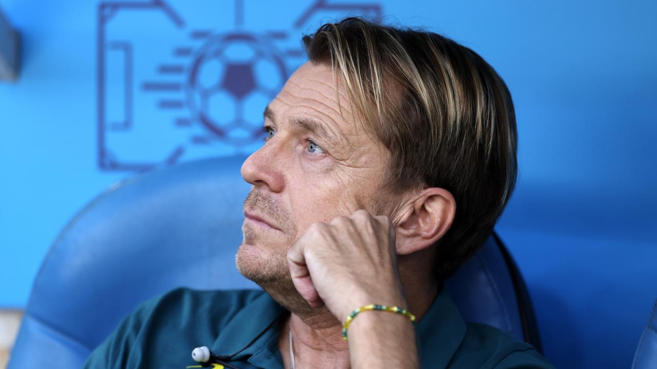 MARSEILLE, FRANCE – JULY 31: Tony Gustavsson, Head coach of Australia looks on prior to the Women's group B match between Australia and United States during the Olympic Games Paris 2024 at Stade de Marseille on July 31, 2024 in Marseille, France. (Photo by Alex Livesey/Getty Images)