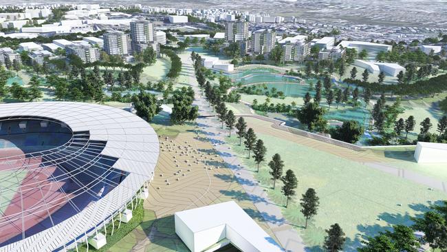 How Victoria Park could be transformed for the Olympics. Picture: ARCHIPELAGO