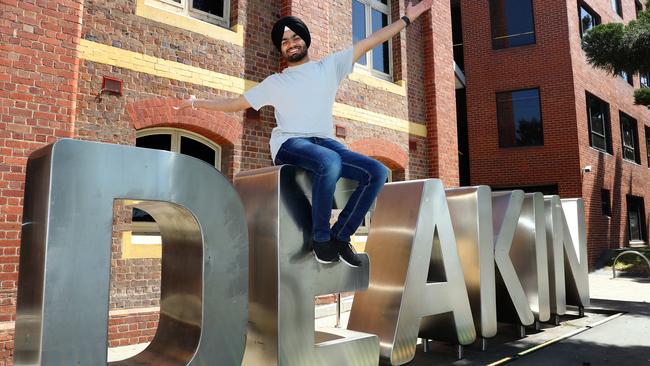 Sarbjeet Singh was awarded two prestigious awards for his outstanding performance as an international student. Picture: Alison Wynd