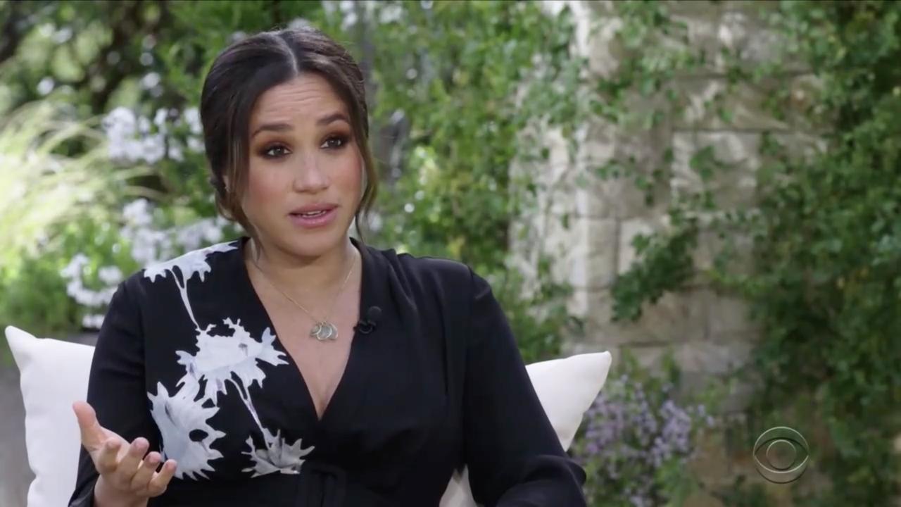 Meghan Markle told Oprah Winfrey there were conversations about how dark Archie’s skin would be in an interview aired in March last year. Picture: CBS