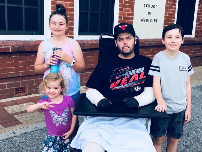 Doctors thought he wouldn’t survive. Now Jake Clift is urging people to be vaccinated against the new strains of meningococcal. Picture: Gofundme