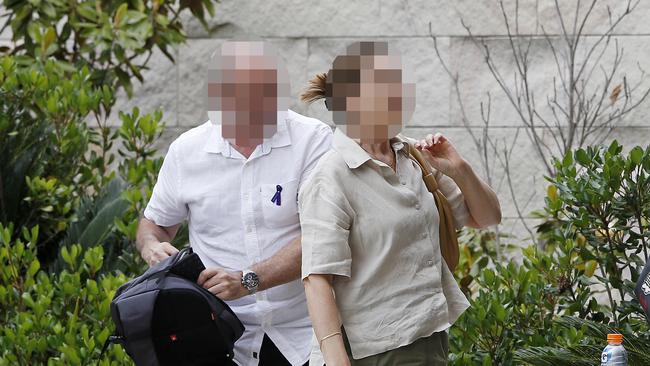 William’s foster father and foster mother outside court on Thursday. Picture: NewsWire/John Appleyard.