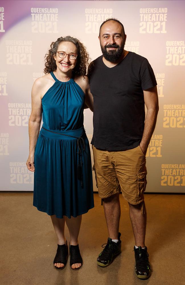 Katherine Lyall-Watson and Amer Thabet on opening night of Queensland Theatre’s Our Town. Picture: J&amp;A Photography