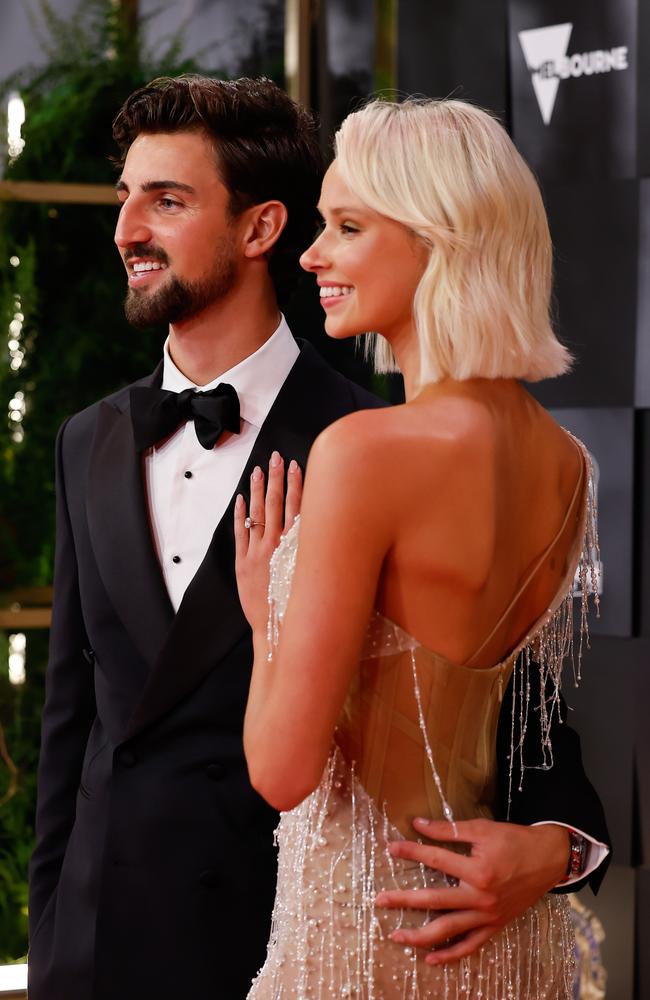 Josh Daicos with Annalise Dalins. Picture: Getty