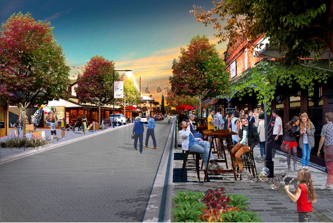 An artist's impression of the revamped King William Rd.