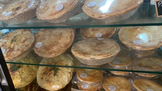 The pies at Emerald Village Bakery.