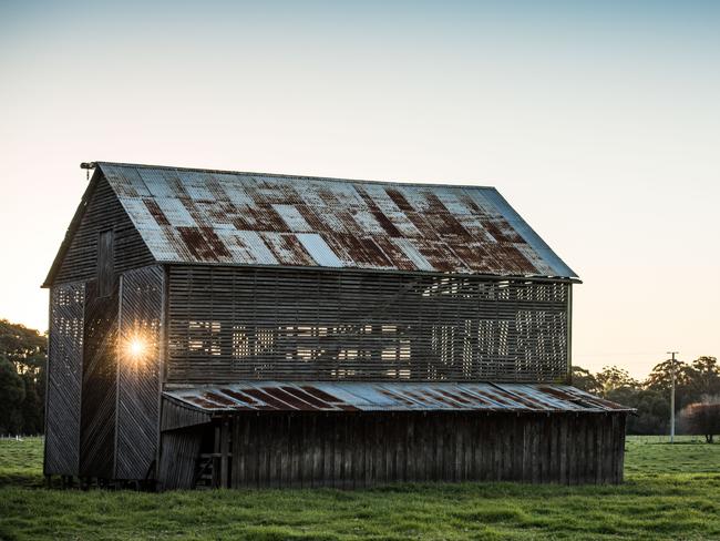 Sailors Grave Brewing hopes to build a beer shed in a similar style to the slatted shed vernacular unique to the Orbost region like this old drying shed on Marlo Road.